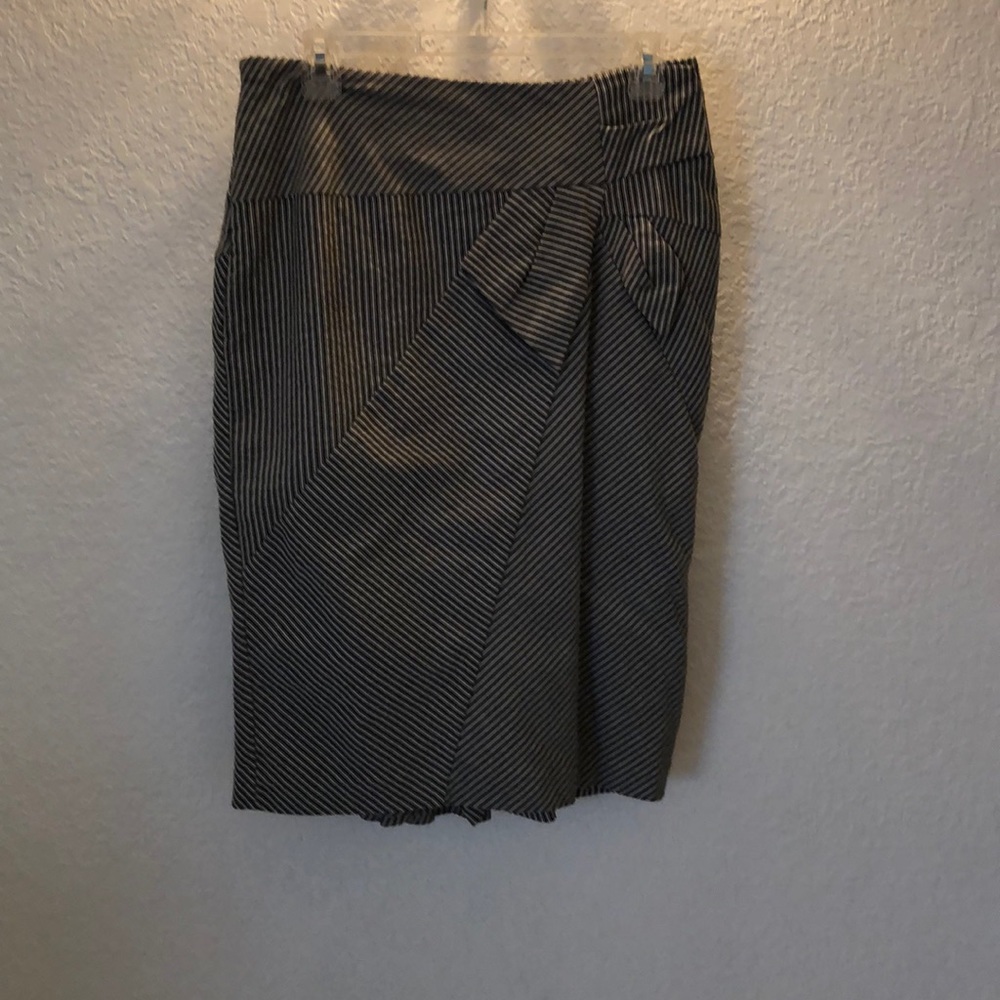Black white origami pencil skirt
